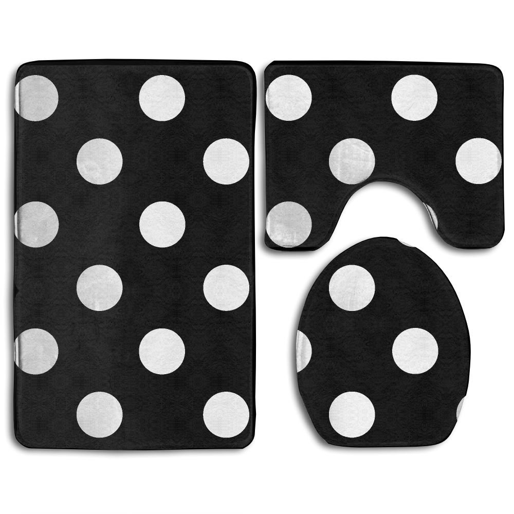 Haidilun Black White Bohemian Polka Dot 3 Piece Bath Rug Set Non Slip Bathroom Large Mat 19 5 X 31 Buy Online In Kuwait At Desertcart Com Kw Productid 88815255