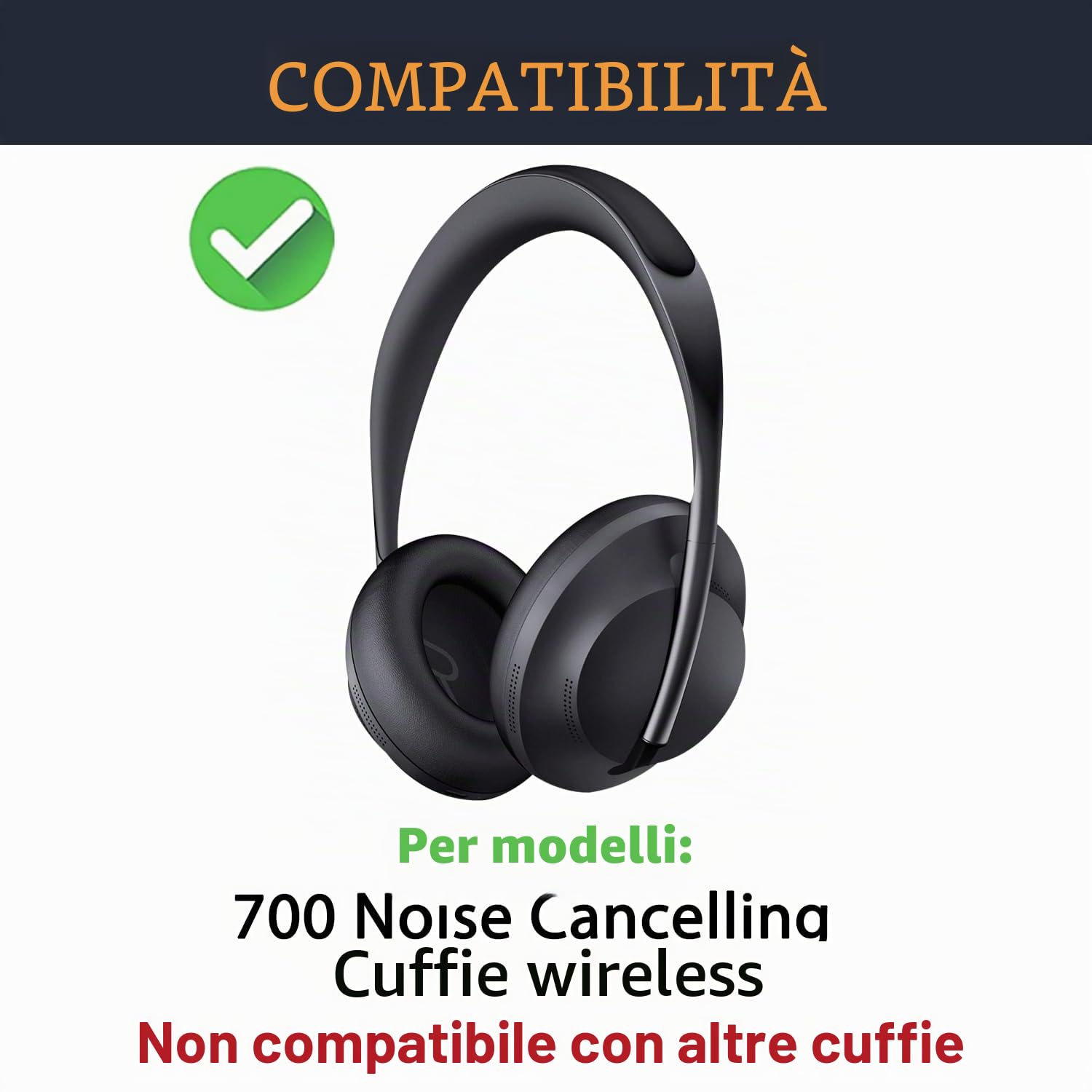SOULWIT Cuscinetti Auricolari Di Ricambio per Bose 700 (NC700) Cuffie Wireless, Pelle Più Morbida, Schiuma ad Alta Densità con Cancellazione Del Rumore, Spessore Aggiunto-Nero