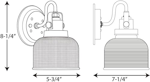 Miniatura 11 de ARCHIE luz simple para tocador, P2989-74, 100.00watts, 120.00 volts