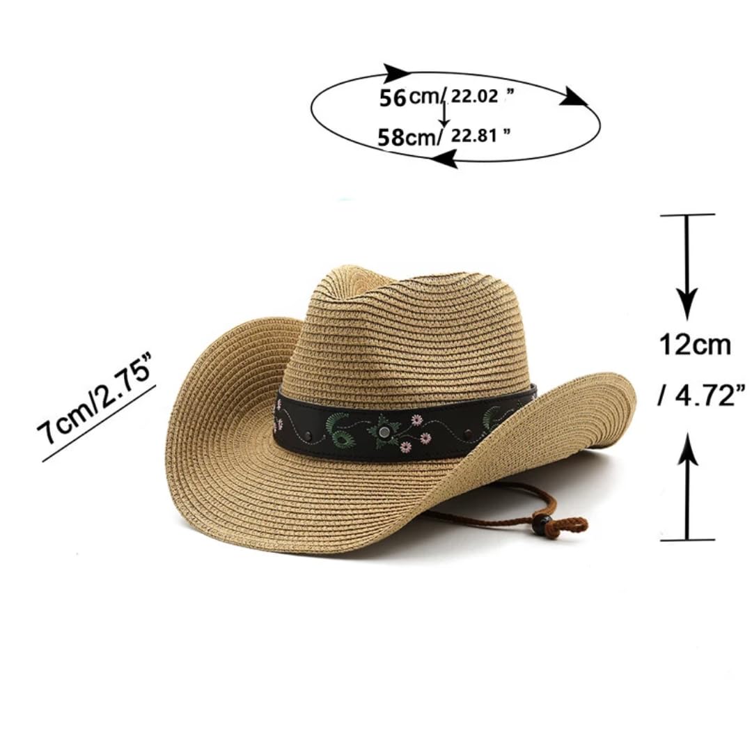 Sonnenhut Strohhut Hut Cowboyhut Männer Femme Stroh Sonnenhut Outdoor Jazz Beach Sonnenhut