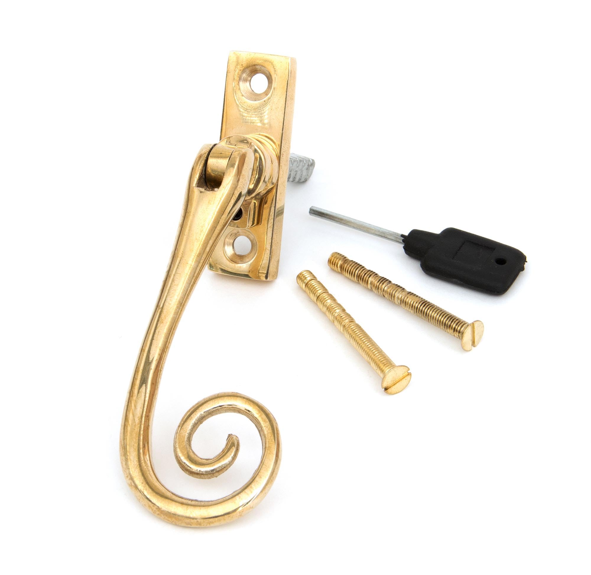 From The Anvil Polished Brass Slim Monkeytail Espag - Rh