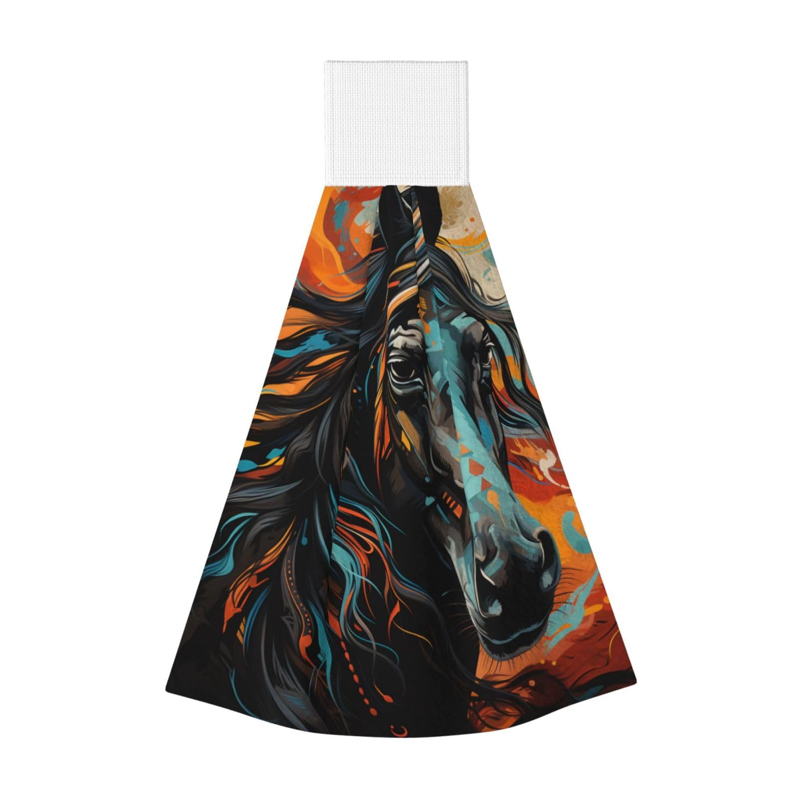 Colored Mane Horses Highly Absorbent Dish Towels Soft Coral Fleece Wipe