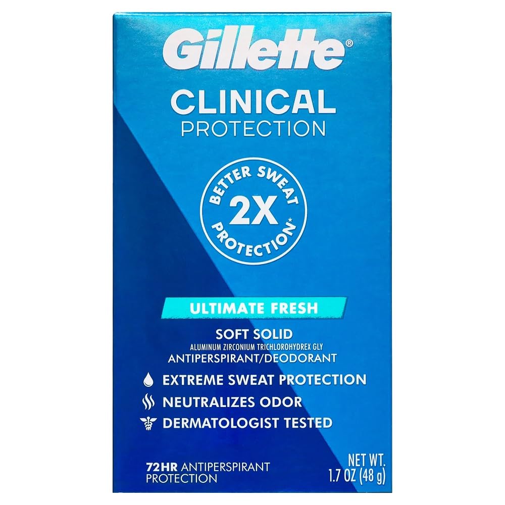 Gillette Clinical Anti-Perspirant Deodorant, Ultimate Fresh Advanced Solid 1.70 oz