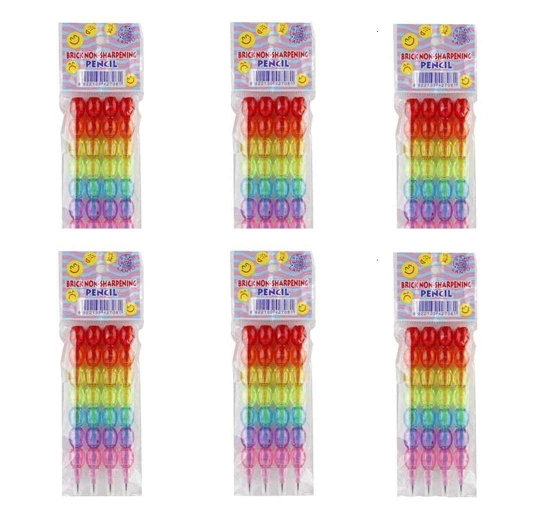 Parteet Stack Pencil Set for Kids (Multicolor, Pack of 6) (B075QDPFM1) Amazon Price History, Amazon Price Tracker