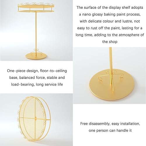 Miniatura 6 de LXBAMKEA Perchero de ropa independiente giratorio estante de ropa residencial comercial riel colgante circular para ropa colgador de boutiques