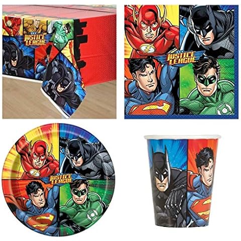 Budget Gifts Justice League Party Pack For 16 Guests Cover