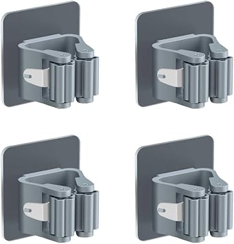 2/4pcs Home Storage Rack Bathroom Suction Hanging Pipe Traceless Hooks Wall Mounted Mop Organizer Holder Waterproof Broom Hanger