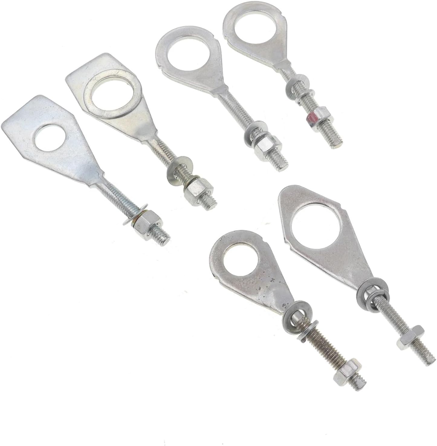 Bike Chain Tensioner 4sets Motorcycle Chain Wheel Axle Tensioner Adjuster Back Pull Top Device for Quad Pit Dirt Bike