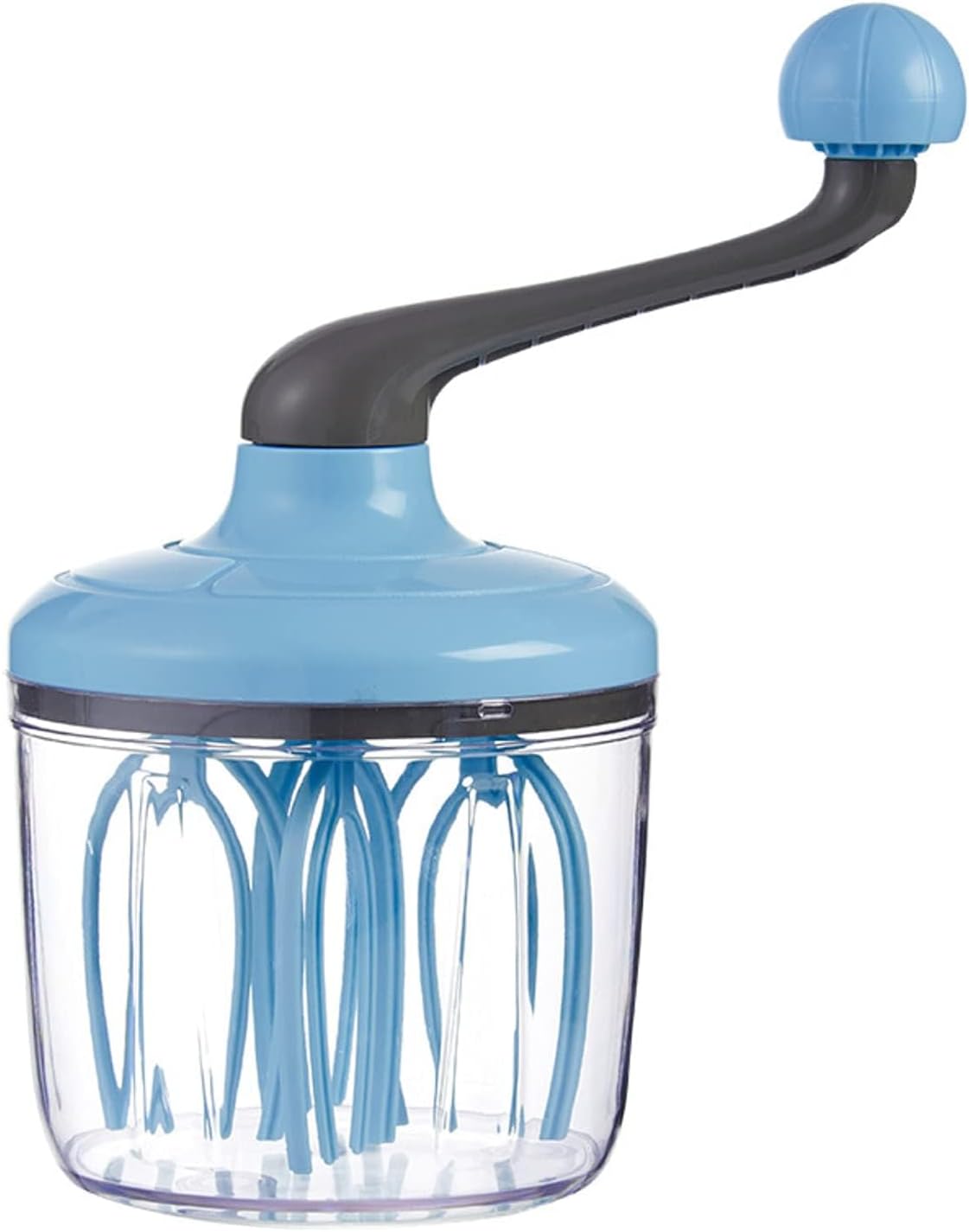 Plastic Rotary Hand Whisk for Eggs, Manual Egg Beater Rotary Handheld Handheld Egg Frother Mixer Plastic Rotary Egg Beater for Baking Cooking Easily Labor-Saving and efficient Egg Whisk