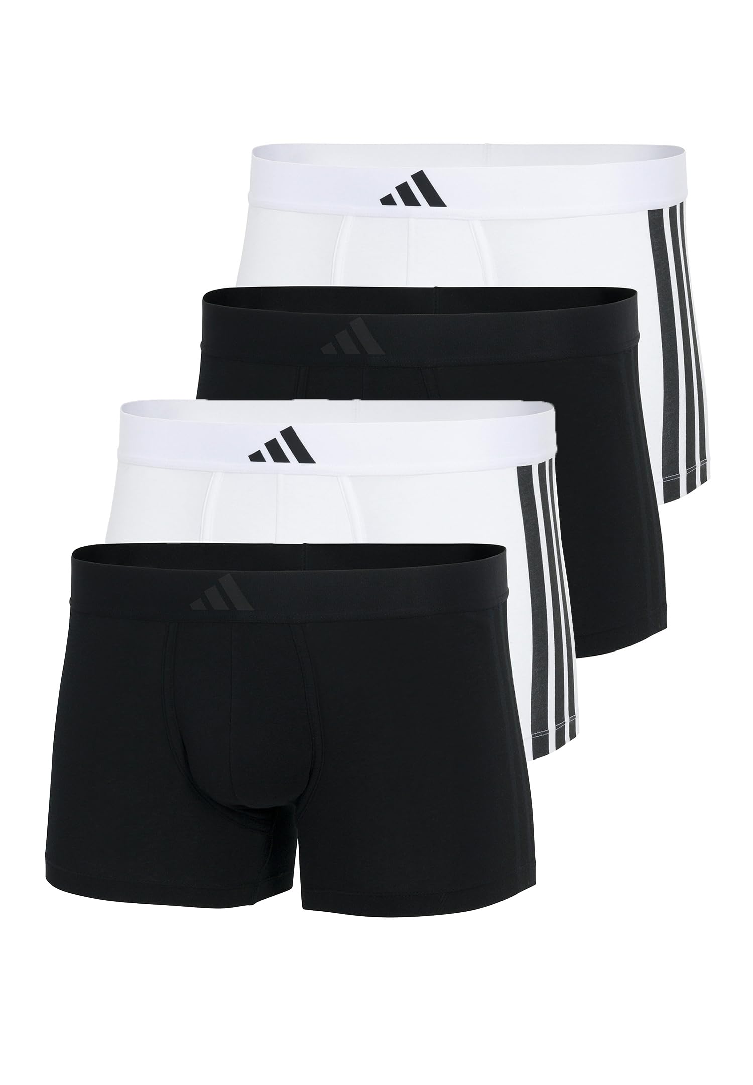 Adidas Lot de 4 boxers basiques pour homme - Sous-​vêtements, Blanc/​noir, S