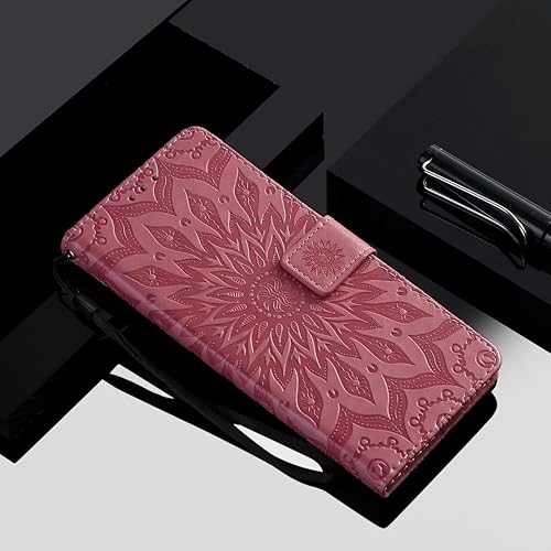 Miniatura 2 de Funda para Huawei Honor X7, ZXL con estampado de girasol en relieve de piel sintética, ranuras para tarjetas, a prueba de golpes, funda protectora