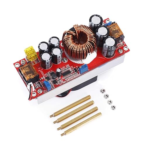 Teyleten Robot 1500W 30A DC-DC Step Up Boost Converter 10-60V to 12-90V Current Power Supply Module 1pcs