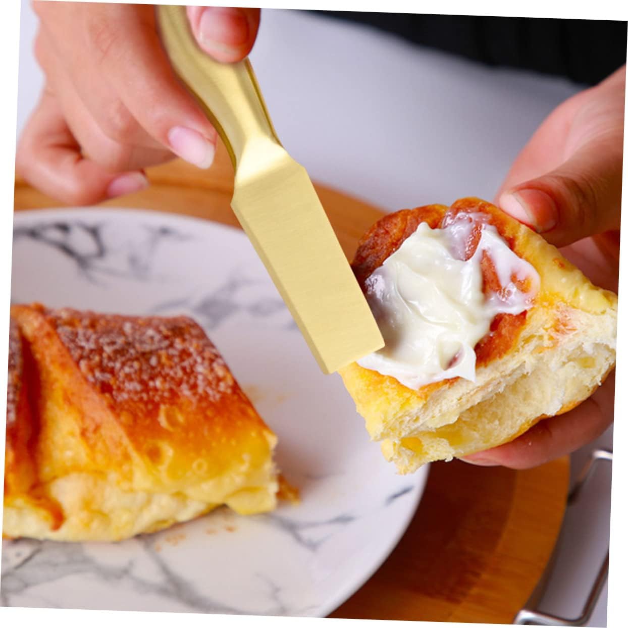 Cabilock Stainless Steel Cheese Cutter Kitchen Tool for Slicing Spreading and Serving Cheese Easy to Clean for Charcuterie Boards and Entertaining