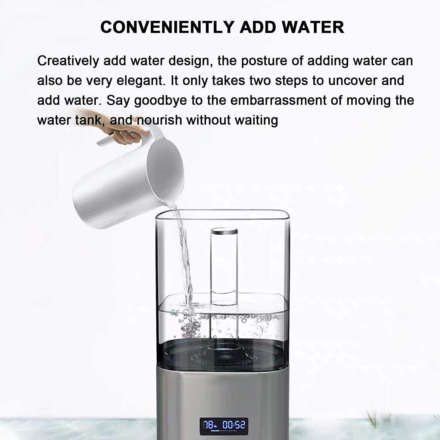 5.5L Humidificadores de niebla frescos, humidificadores de susurros y silenciosos para el dormitorio, fácil de limpiar y controlar el humidificador de aire, apagado automático, con control remo