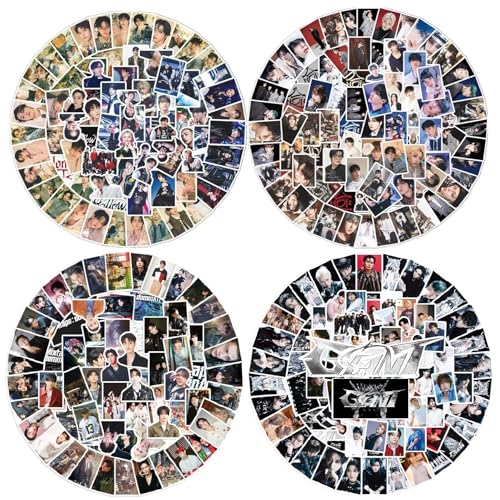 390PCS Stray-Kids Stickers Vinyl Waterproof Album Photo Sticker for Laptop Phone Case Charger Luggage Decoration(Red)