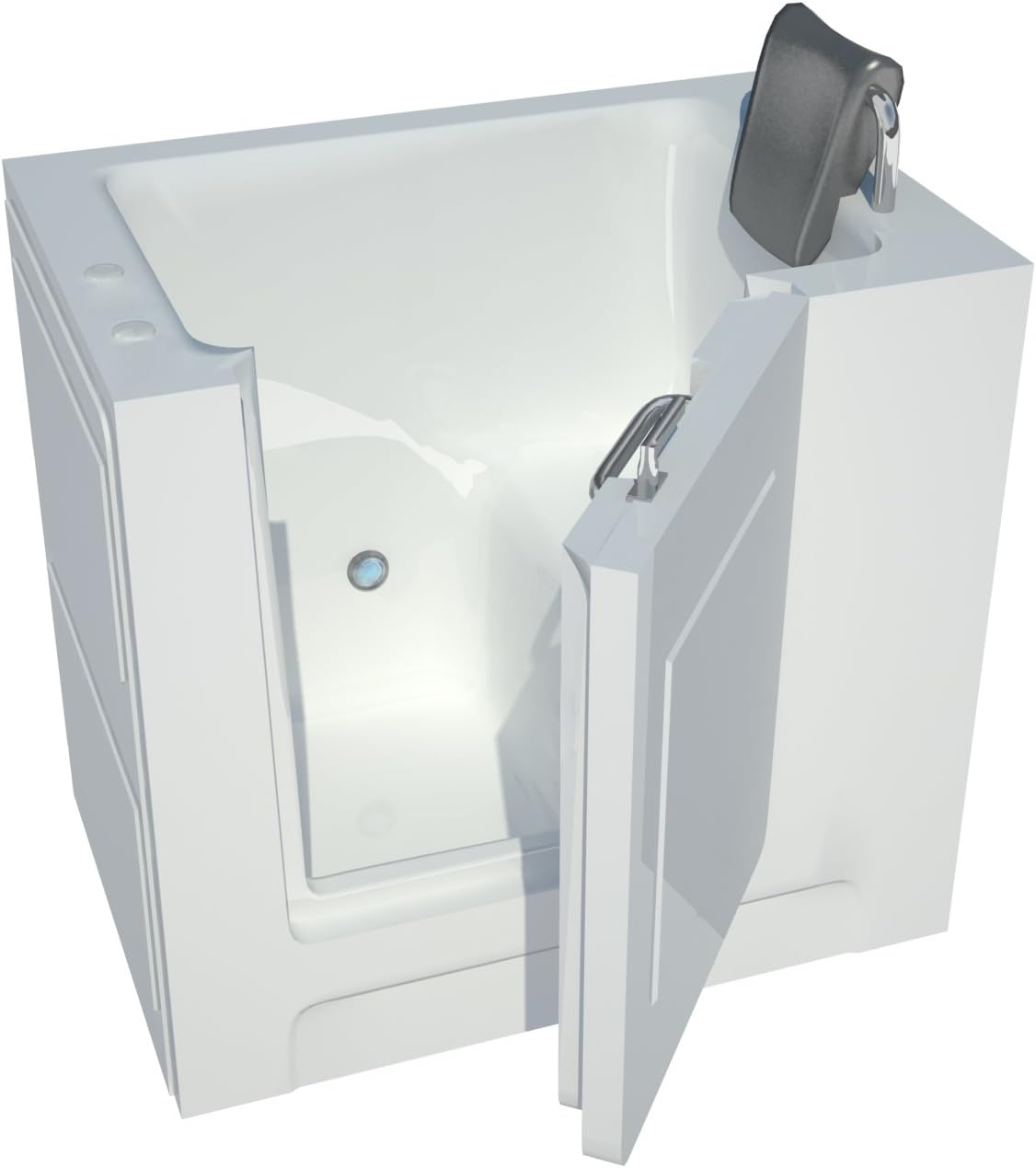 MT2739RWS Compact 27 by 39 by 36-Inch Walk In Soaker Bathtub Spa Right Side Door, White