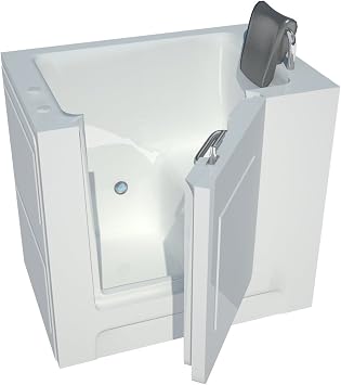 MT2739RWS Compact 27 by 39 by 36-Inch Walk In Soaker Bathtub Spa Right Side Door, White