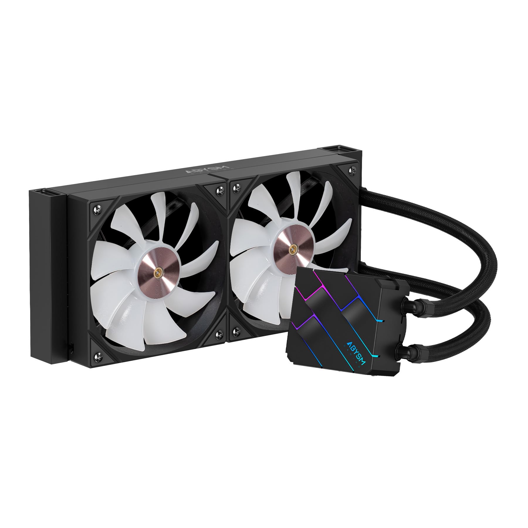 ABYSM Gaming Oceanic Tide 240 Black Refrigeración Líquida ARGB 240mm | 2 Ventiladores PWM 120mm, TDP 250W, Compatible Intel LGA 1851 / 1700/1200, Compatible AMD AM5/AM4