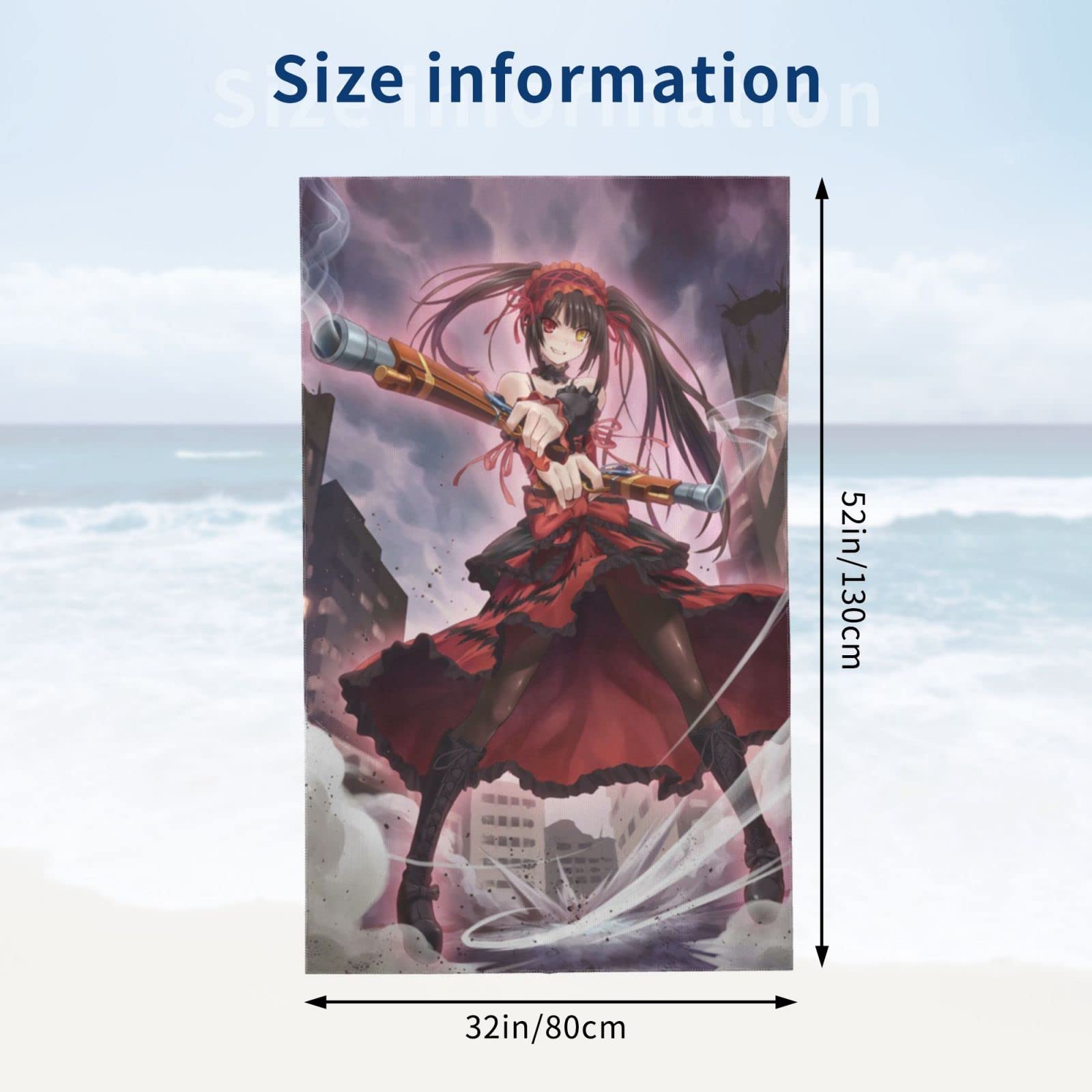 Amazon｜バスタオル 時崎狂三 デート・ア・ライブ 大判 ボディ