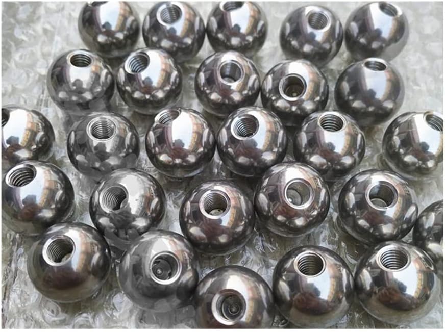 CREAP M2 Thread Half Hole Solid Stainless Steel Metric Thread Steel Ball Ø5 6 7 8 9 10 11 12 12.7~20mm Drilling Tapping Steel Ball(15mm x M2 (1pcs))