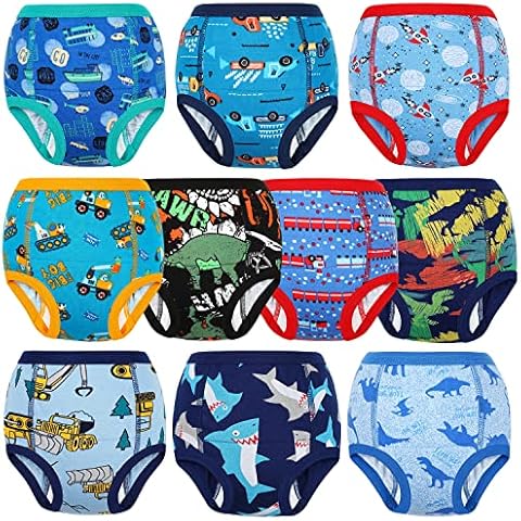 MooMoo Baby Potty Training Underwear 10 Packs Absorbent Toddler Training Pants for Boys and Girls Cotton 4T Cover