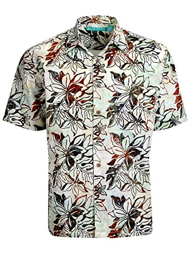 Artisan Outfitters Laguna Batik Cotton Shirt (Tropic Green, 3XL) AO118-1018-3XL