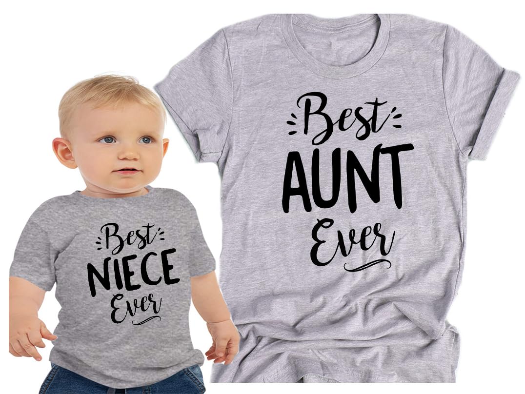 Matching Cursive Niece Shirt 2T Toddler Soft Grey (Pack of 1)