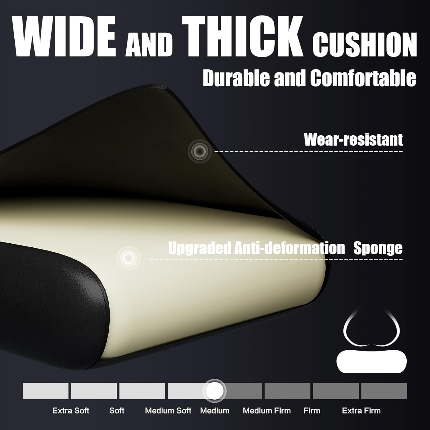 61aIKiowAwL._AC_SL1500_ Gaming Chair, Ergonomic Office Computer Chair with Footrest and Lumbar Support Massager Racing Style High Back Video Gamer Chair, Wide＆Thick Cushion, 90°-135° Recline, Adjustable Height, Black