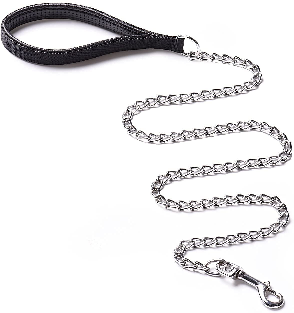 RvPaws Dog Metal Leash Chain with Handle, Heavy Duty Dog Leash Metal Dog Leash Dog Chain with Padded Handle (B09PGHJ6F3) Amazon Price History, Amazon Price Tracker
