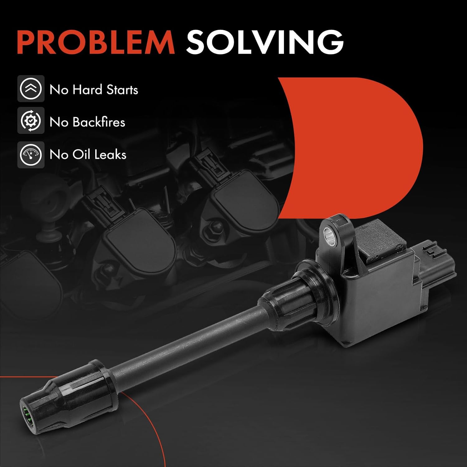 A-Premium Engine Ignition Coil Pack Compatible with Nissan Maxima & Infiniti I30, 2000 2001, 3.0L