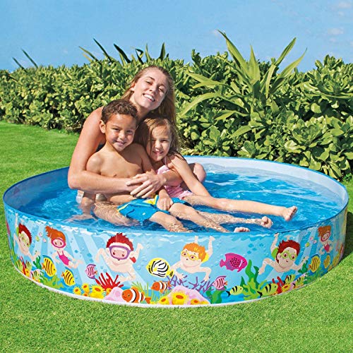 Image of Storio 6 Feet Snapset Kids Pool | Large Bathing Tub for Kids | Summer Water Fun Pool Toy - 6ft x 1.3ft Outdoor & Garden Splash Pool for Toddlers, Boys & Girls