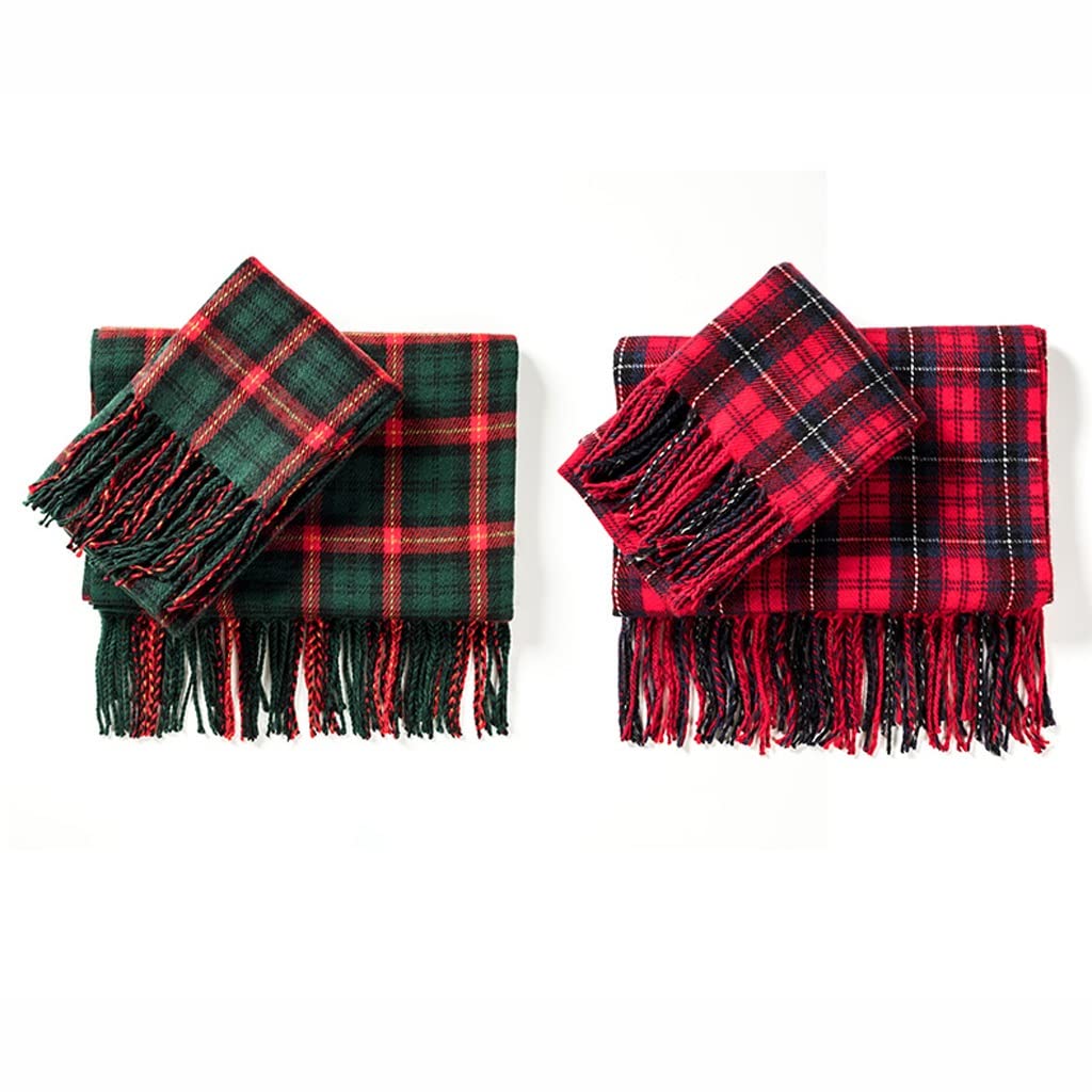 Sciarpa Calda Donne Sciarpa Scialle Invernale Wrap Plaid Acrilico Morbido Caldo Inverno Nappa Scialli Wraps Donne Sciarpe Regalo for Bambini aldult per La Vita Quotidiana(A)