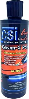 CSI Ceram-X Car Polish (8 oz.)| The Original Single Product Polish | One-Step Paint Correction to High-Gloss Finish | Water Based Formulation | Filler-Free | Body Shop Safe