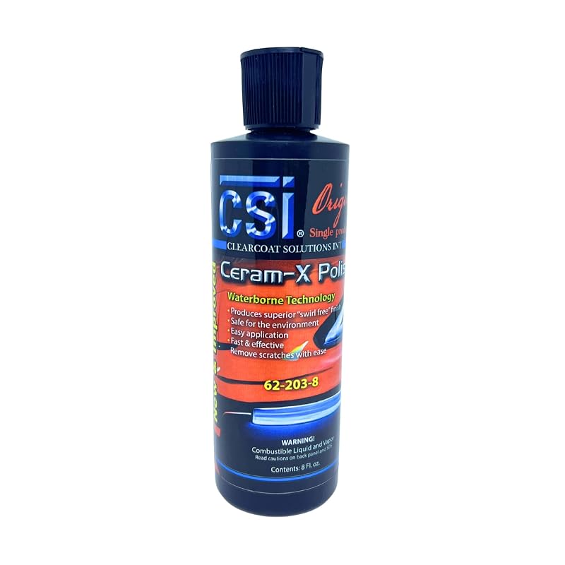 CSI Ceram-X composto para polimento automotivo à base de água, sem cargas, frasco de 237 mL