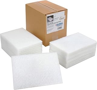 Global Industrial Light Duty Scouring Pads, White, 6