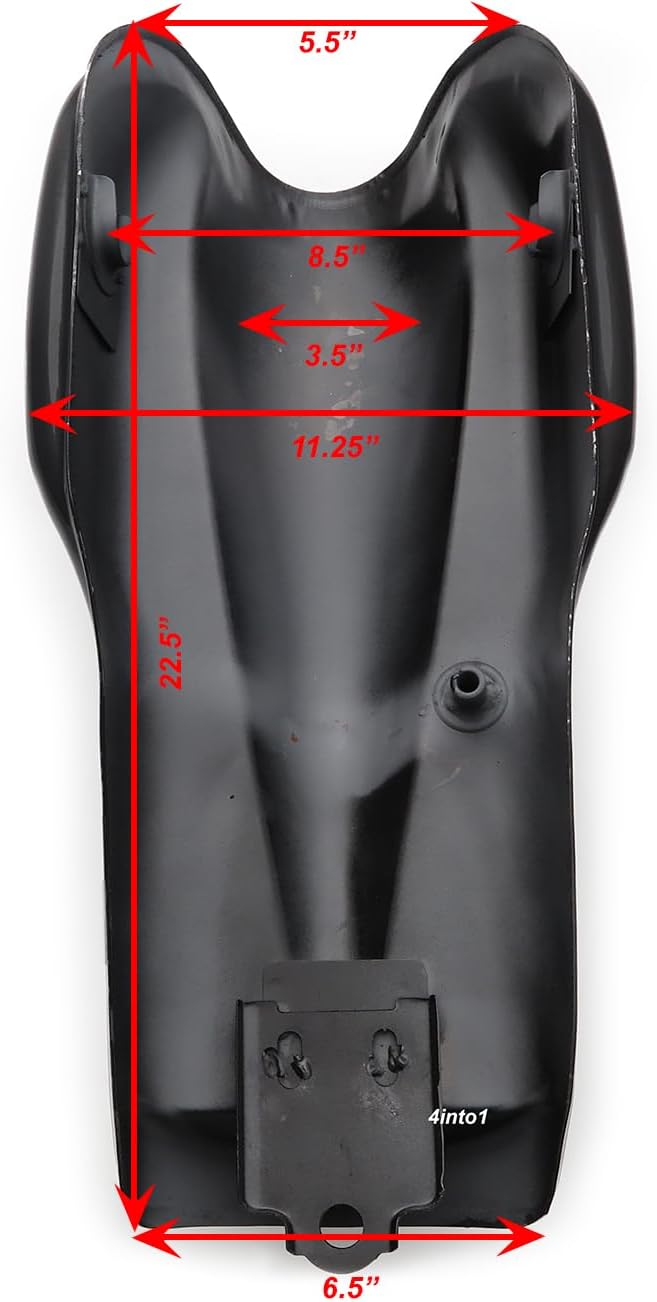The Mojave Cafe Racer Gas Tank - Black - Motorcycle Gas / Fuel Tank 2.6 Gallon 10L