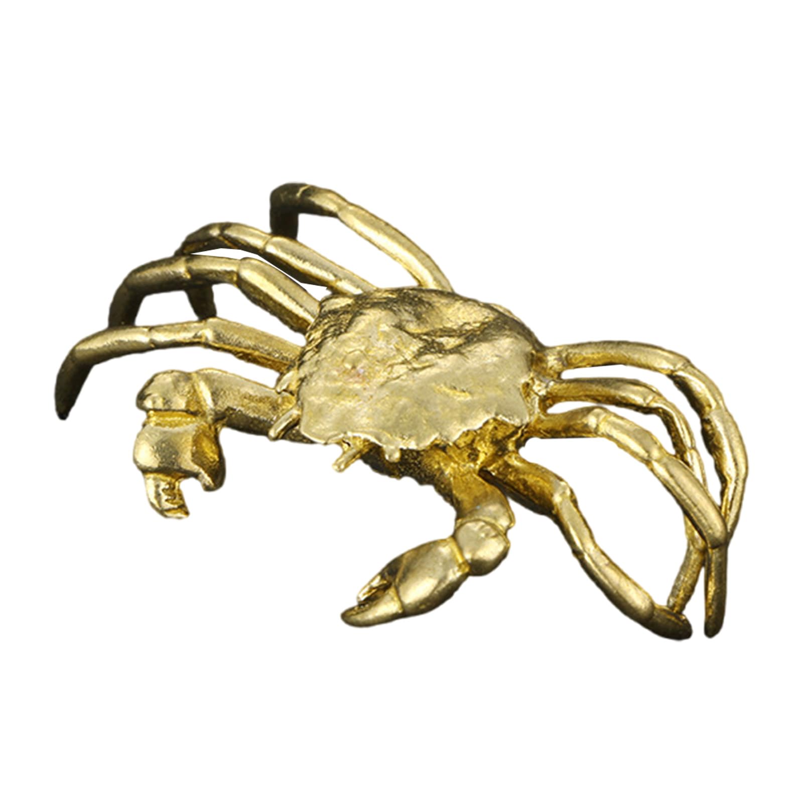 HDOYTXXM Brass Crabs Sculptures Retro Animal Figurines, Desktop Ornaments for Bookshelf, Mantel, Living Room Home Decor Accents Shelf Decor