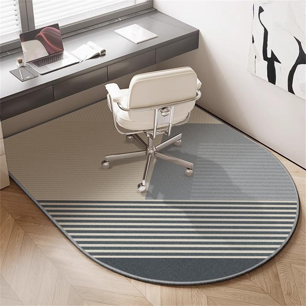 SSDDLZEQ Premium durable range Multifunctional Protective Mat For Modern Computer Gaming Chairs(Striped Gray,90x120cm)