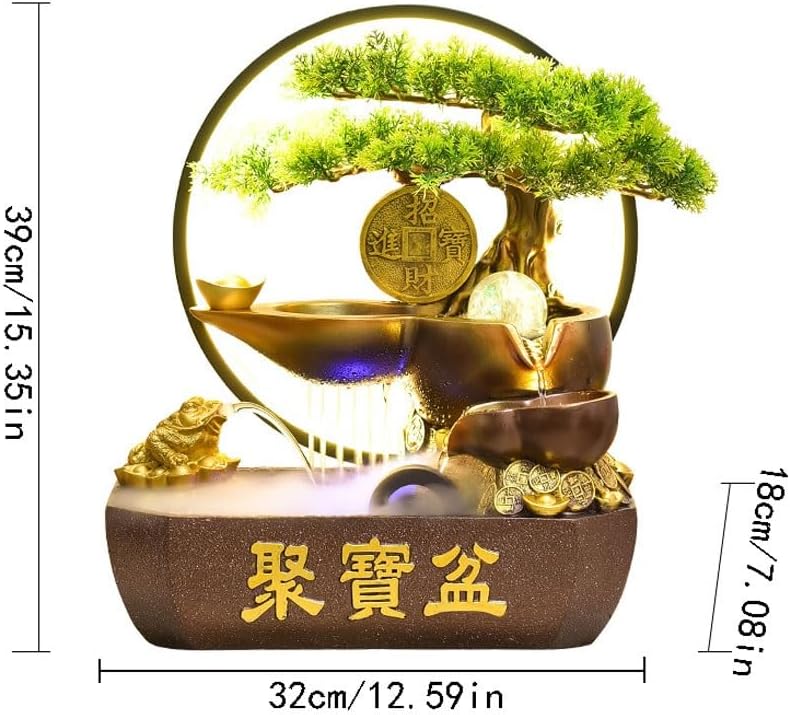 Indoor Fountain Chinese-Style Water Circulation Tabletop Decorations Store Opening Tabletop Decorations Club Front Desk Fountain Tabletop Fountain
