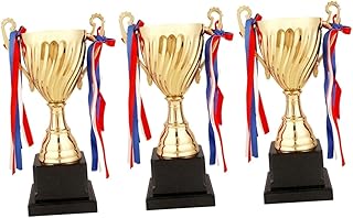 INOOMP 3pcs Football Trophy Baseball Trophy Soccer Medals Gold Trophy Game Trophy Cups and Trophies Sports Trophy Great Trophy Sports Competition Trophy Basketball Big Trophy Child