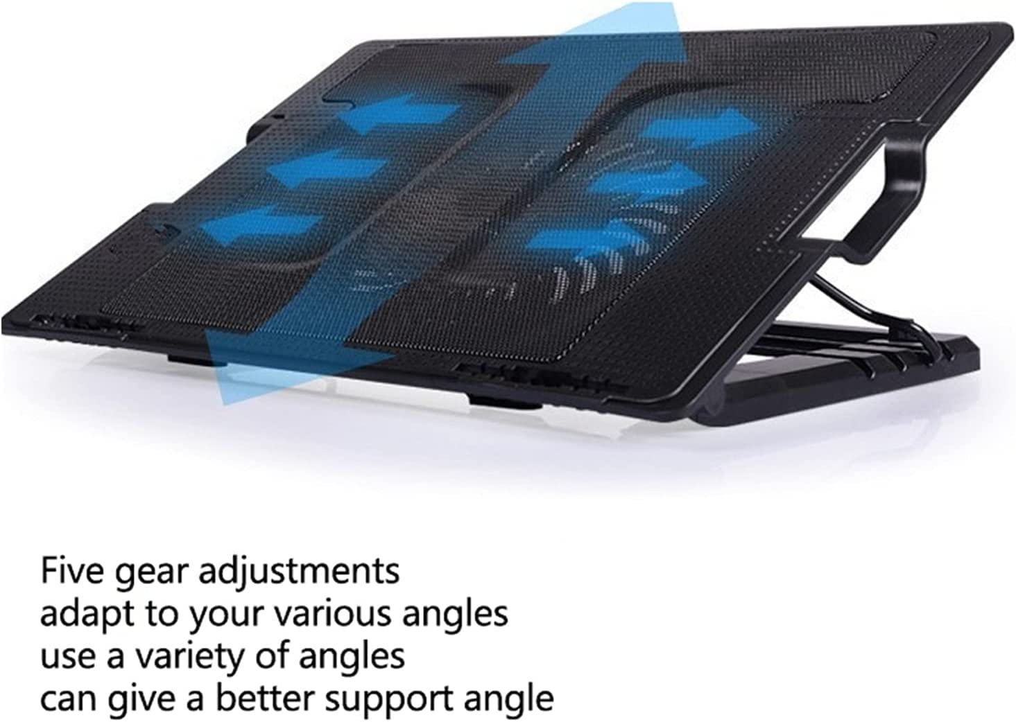 Refroidisseur Pc Portable Support De Radiateur D'ordinateur Réglable pour Portable 2 Ports USB Ultra-Silencieux Moins 15,6 Pouces Ventilateur Rapide