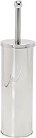Zenna Home Stainless Steel Toilet Brush & Holder Set - Rust-Resistant, Discreet Hidden Storage, Full-Size Stiff Bristle Brush