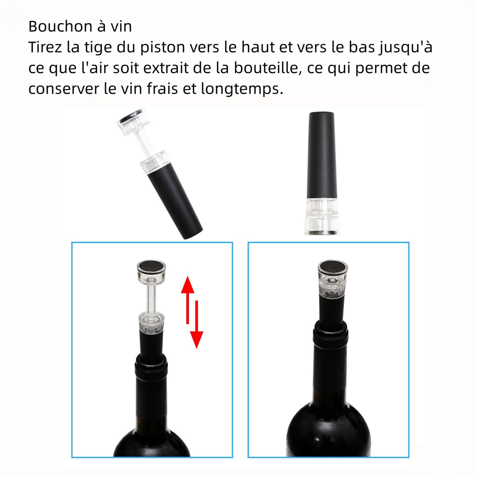 Hotool tire bouchon electrique rechargeable, ouvre-bouteille électrique avec coupe-feuille, bouchon de vin, aérateur de vin et câble de charge USB-C, idée cadeau de noel pour homme papa grand pere