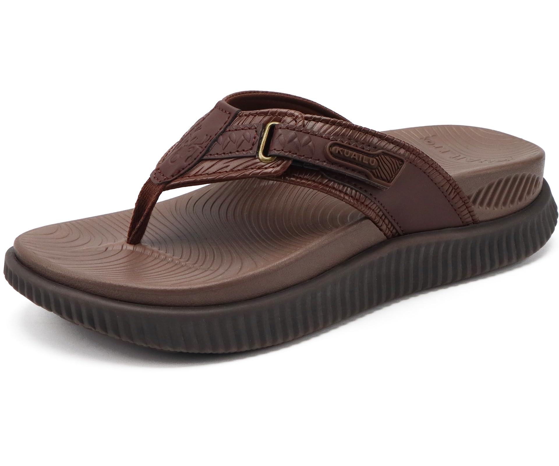 KuaiLu Chanclas Mujer Cushión Deportes Recuperación Sandalias De Caminar Para Mujeres Con Cómodo Soporte De Arco - Ajustable Plataforma Slip On Interior Outdoor Para Verano Casual
