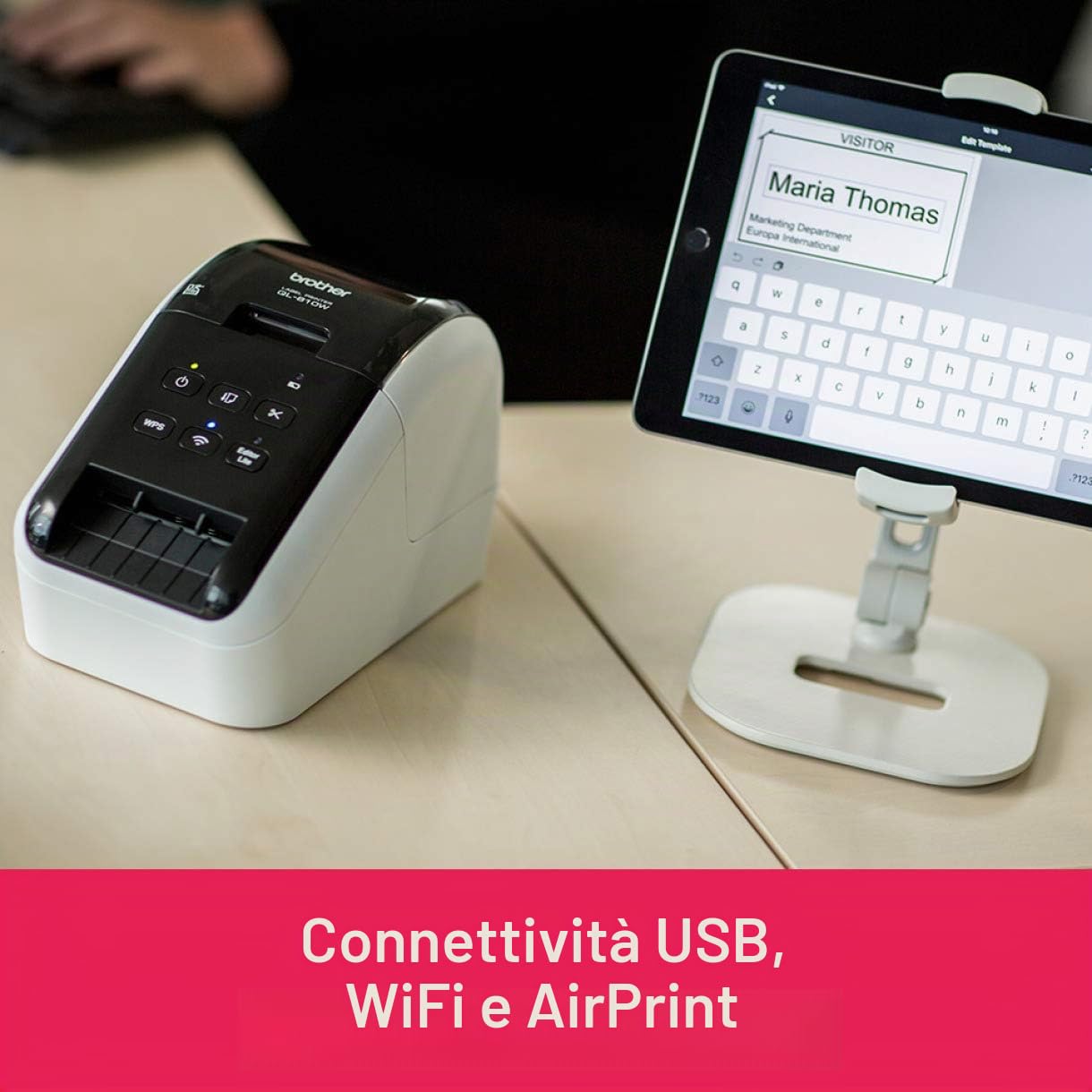 Brother QL-810wc Stampante Per Etichette [cd] Termica Diretta A Colori 300 X 600 Dpi 176 Mm/s Con Cavo E Senza Cavo Dk WI-Fi (brother Ql810wc Wireles