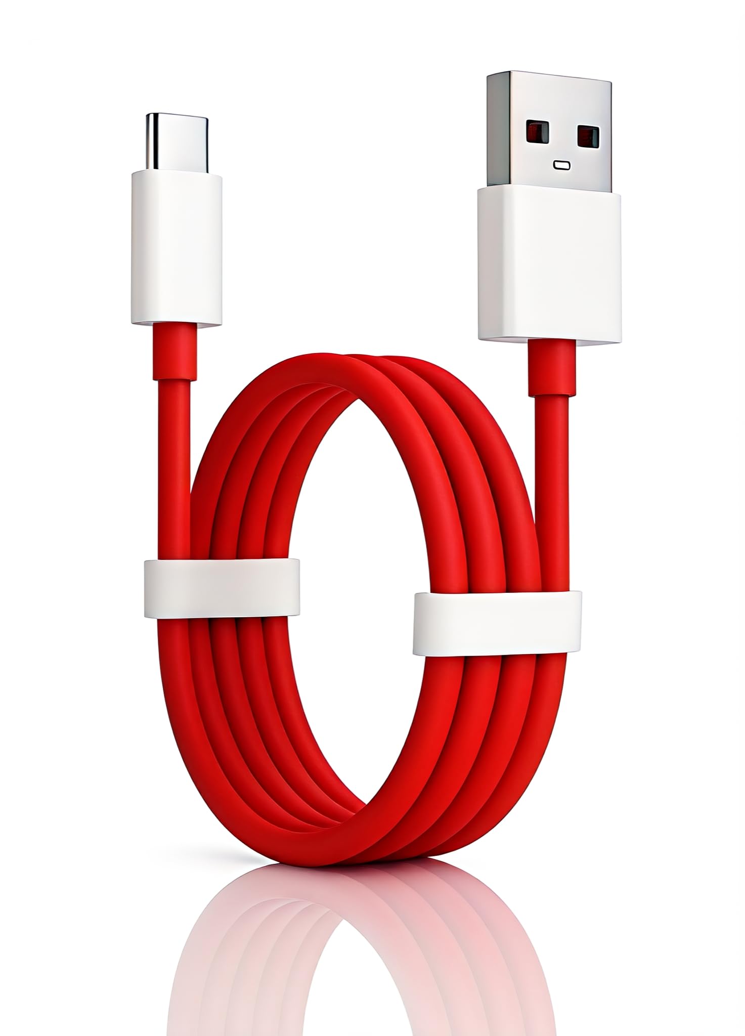 Original Oneplus 80W Supervooc Type A to C 1m Cable for13, 13R, Open, 12, 12R, Nord N30 5G, 11, 11R,10 Pro,10R,10T,9Pro, 9R,8Pro,8T/Laptop/Tablet Dash/Wrap/Vooc & Other 80 watt USB C Devices, Red