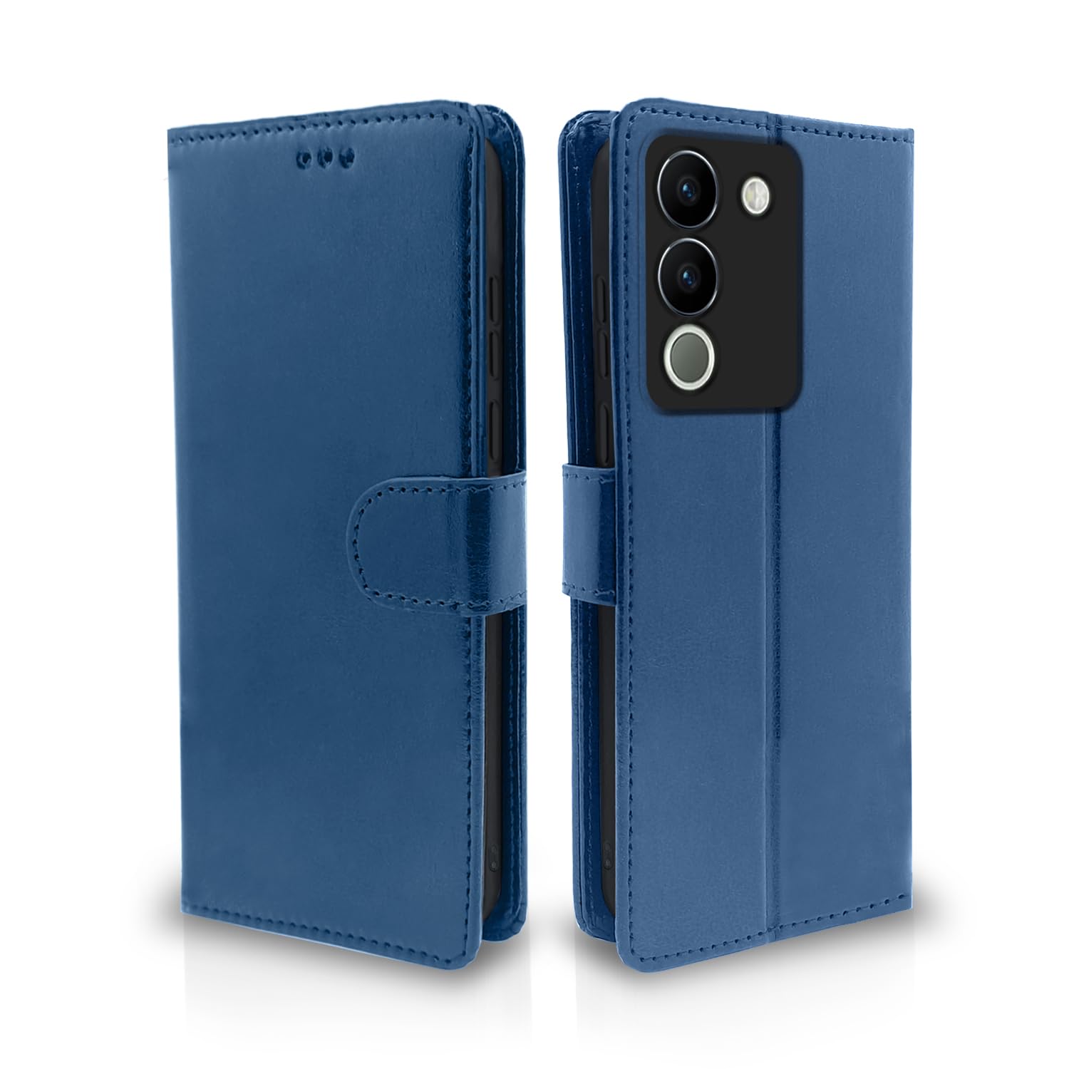 Pikkme Vivo Y200 5G Flip Cover Leather Finish | Inside TPU with Card Pockets | Wallet Stand and Shock Proof | Complete Protection Flip Case (Blue) (B0CMHSS4GM) Amazon Price History, Amazon Price Tracker