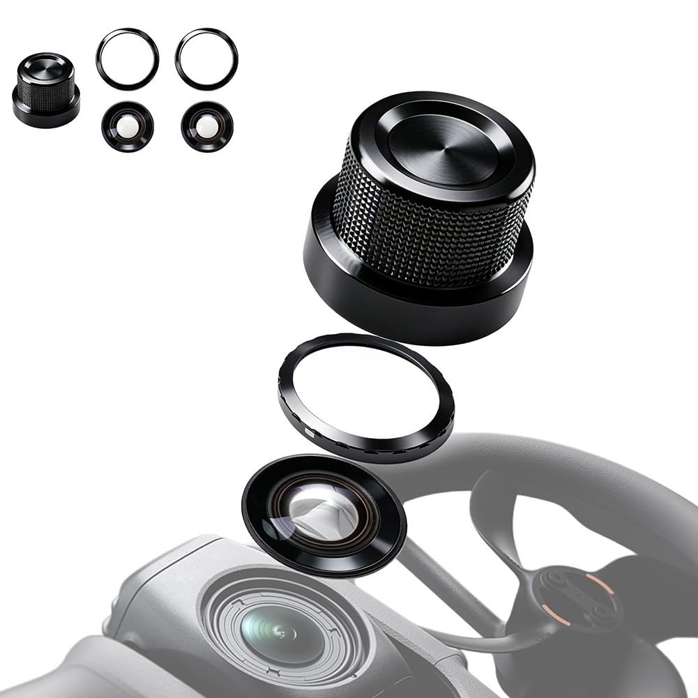 Lente di ricambio in vetro di alta qualità per Dji Avata 360 offrendo HD e vestibilità precisa in dimensioni compatte nere per esigenze di riparazione della fotocamera senza cuciture (2 pezzi)