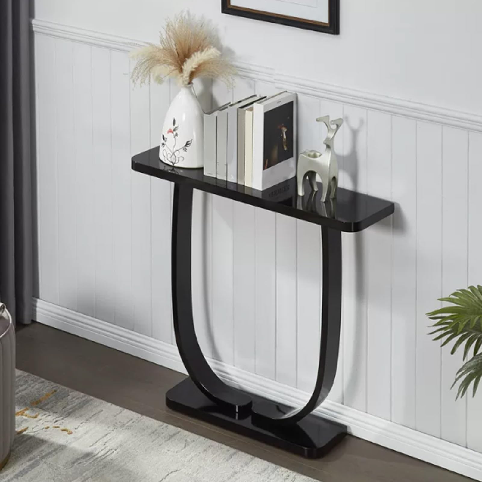 Mesa de entrada estrecha para decorar pasillos y salones pequeños 1