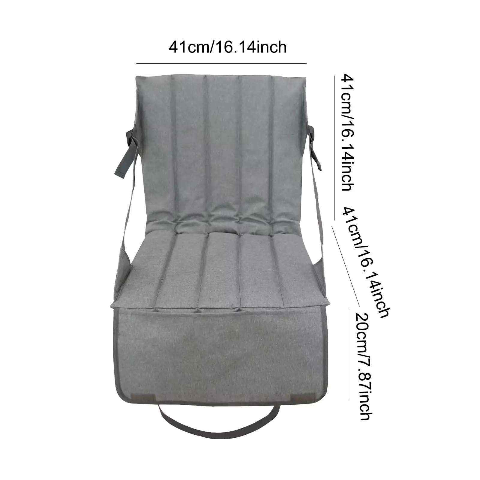 Sedia Pieghevole Campeggio Sedia da pesca pieghevole con sedile tascabile supporto for la schiena eventi sportivi Campeggio Spiaggia Viaggi Concerti all'aperto(Black)
